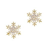 Large Snowflake / Zircon Charm / Gold 3D Nail Art Christmas Holiday Winter Wonderland