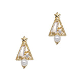 Dainty Christmas Tree  / Zircon Charm / Gold 3D Nail Art Christmas Holiday Winter