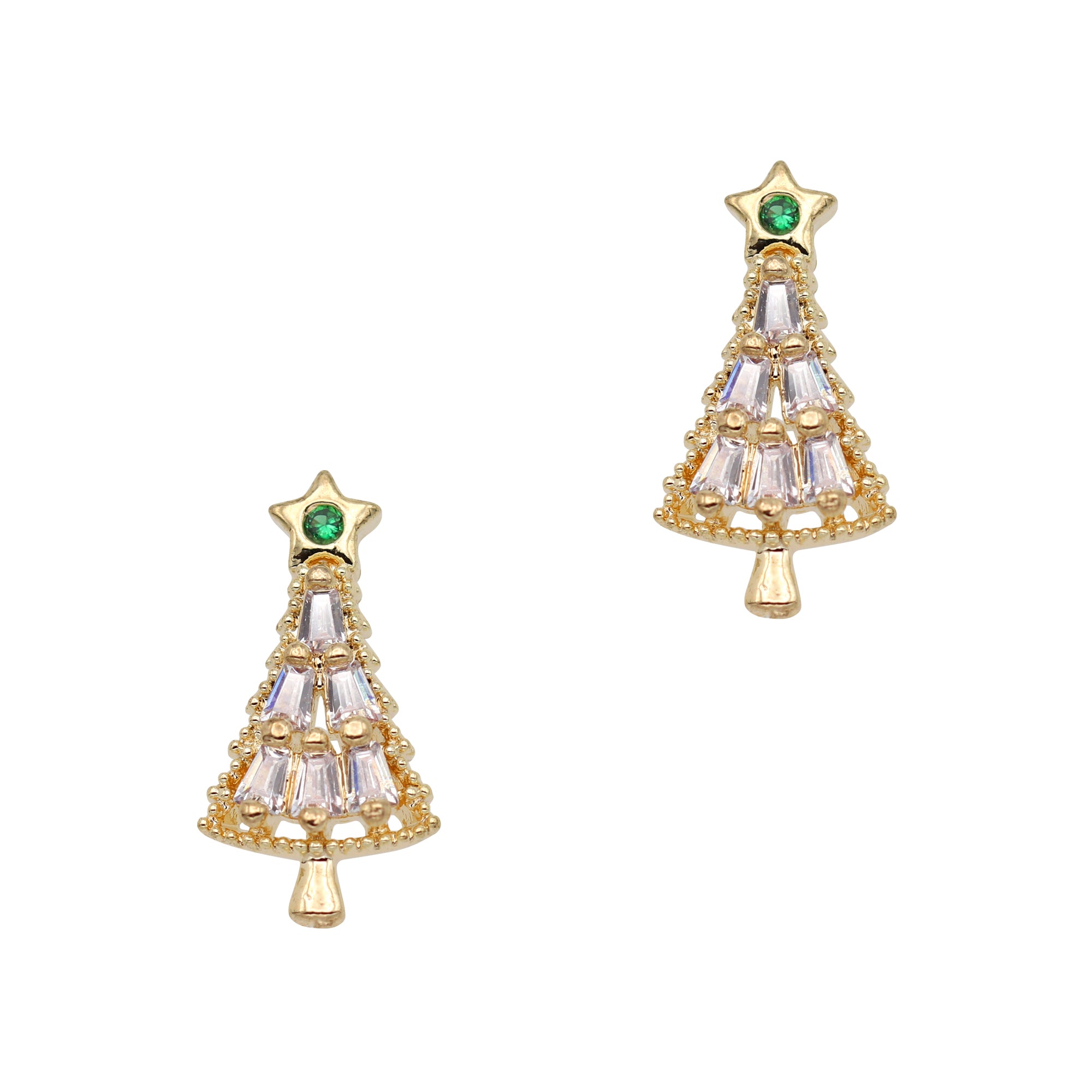Festive Christmas Tree / Zircon Charm / Gold Festive Christmas Tree / Zircon Charm / Gold 3D Nail Art Christmas Holiday Winter