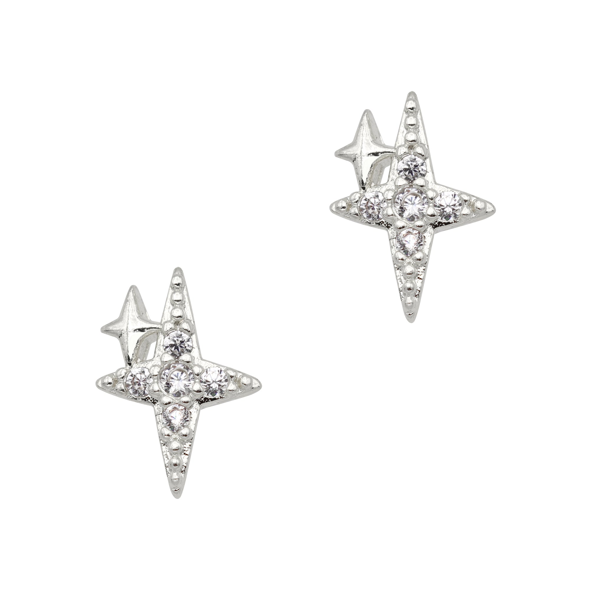 Star Sparkles / Zircon Charm / Silver Star Sparkles / Zircon Charm / Silver 3D Nail Art Christmas Holiday Winter Celestial