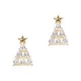 Marvelous Christmas Tree / Zircon Charm / Gold 3D Nail Art Christmas Holiday Winter Wonderland