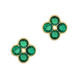 Large Clover / Zircon Charm / Green / Gold / Diamond / St. Patricks