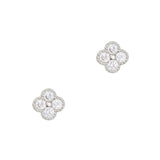 Nail Jewelry Lucky 3D Decor Small Clover / Zircon Charm / Silver / Gems