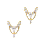 Nail Decor 3D Regal Necklace Zircon Charm Gold Glam Bling