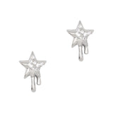 Star Drip Nail Zircon Charm Silver Melting 3D Jewelry Crystal Bling Trendy