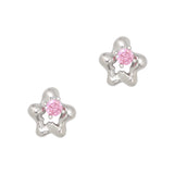 Abstract Star Nail Zircon Charm Silver Pink Crystal 3D Genz Trend Quality Celestial