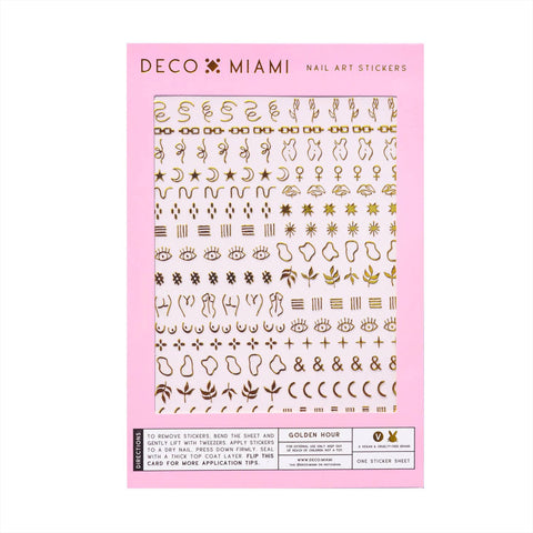 Deco Miami Nail Art Stickers / Golden Hour Line Art Butts Eyes Feminine Female
