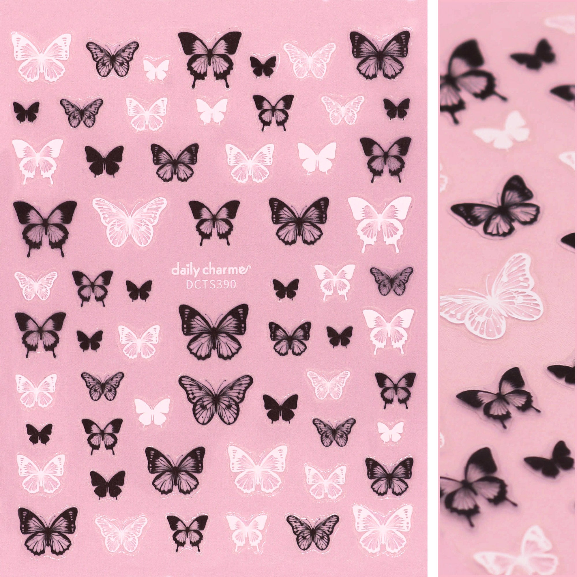 Trendy Butterfly Nail Art Sticker / Black & White Trendy Butterfly Nail Art Sticker / Black & White