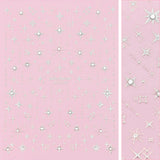 Bejeweled Nail Art Sticker / Eternal Starlight / Metallic Silver Decal Design Celestial Crystal 3D