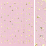 Bejeweled Nail Art Sticker Star Sparkles Galaxy 3D Decal Crystal Starstruck / Gold
