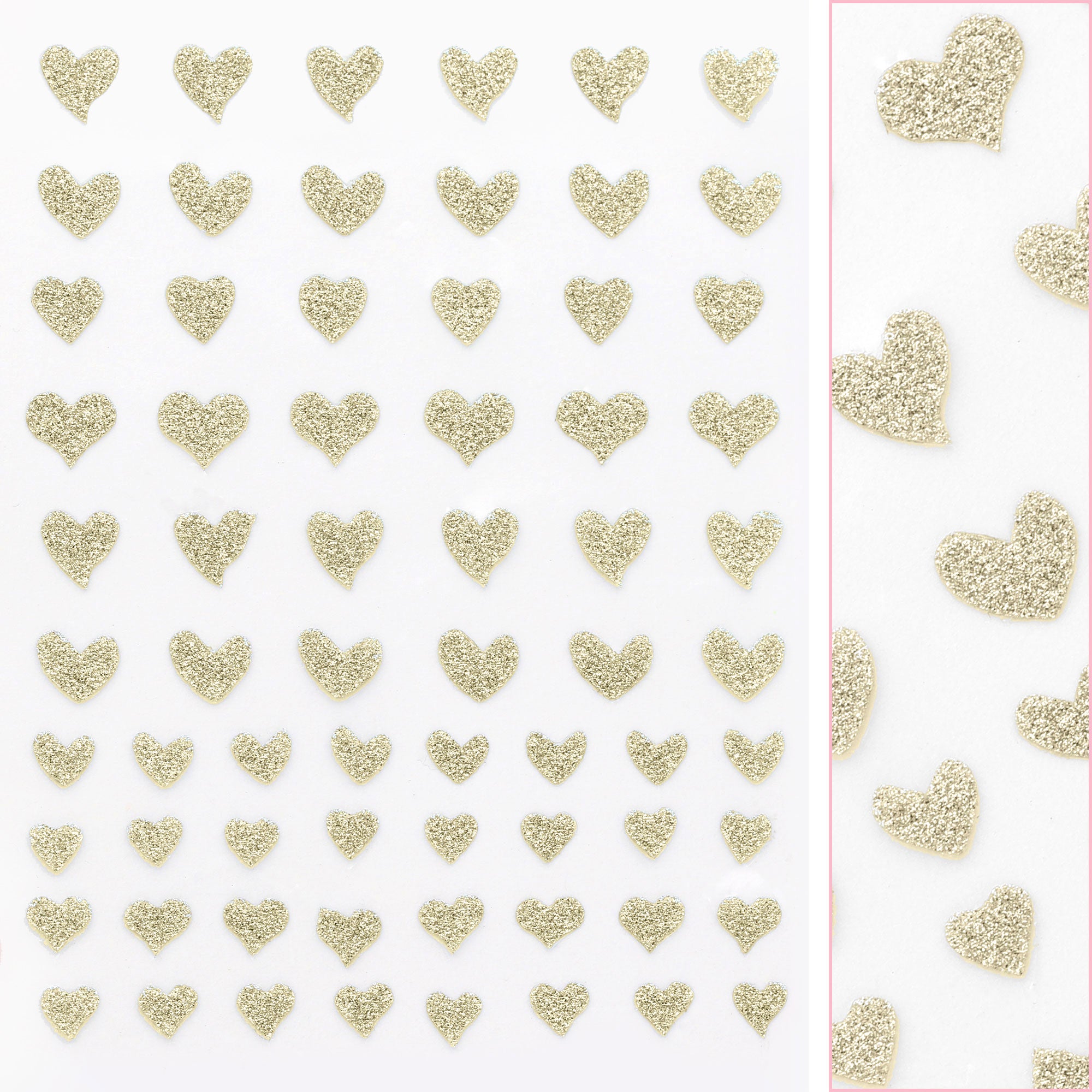 Twinkle Flash Glitter Nail Art Sticker / Hearts / Gold Twinkle Flash Glitter Nail Art Sticker / Hearts / Gold