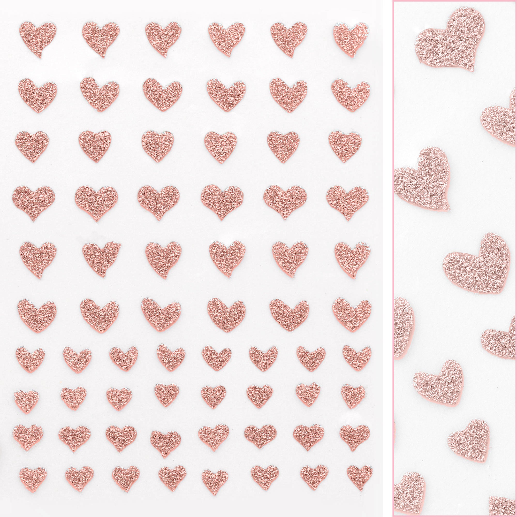 Twinkle Flash Glitter Nail Art Sticker / Hearts / Rose Gold Twinkle Flash Glitter Nail Art Sticker / Hearts / Rose Gold