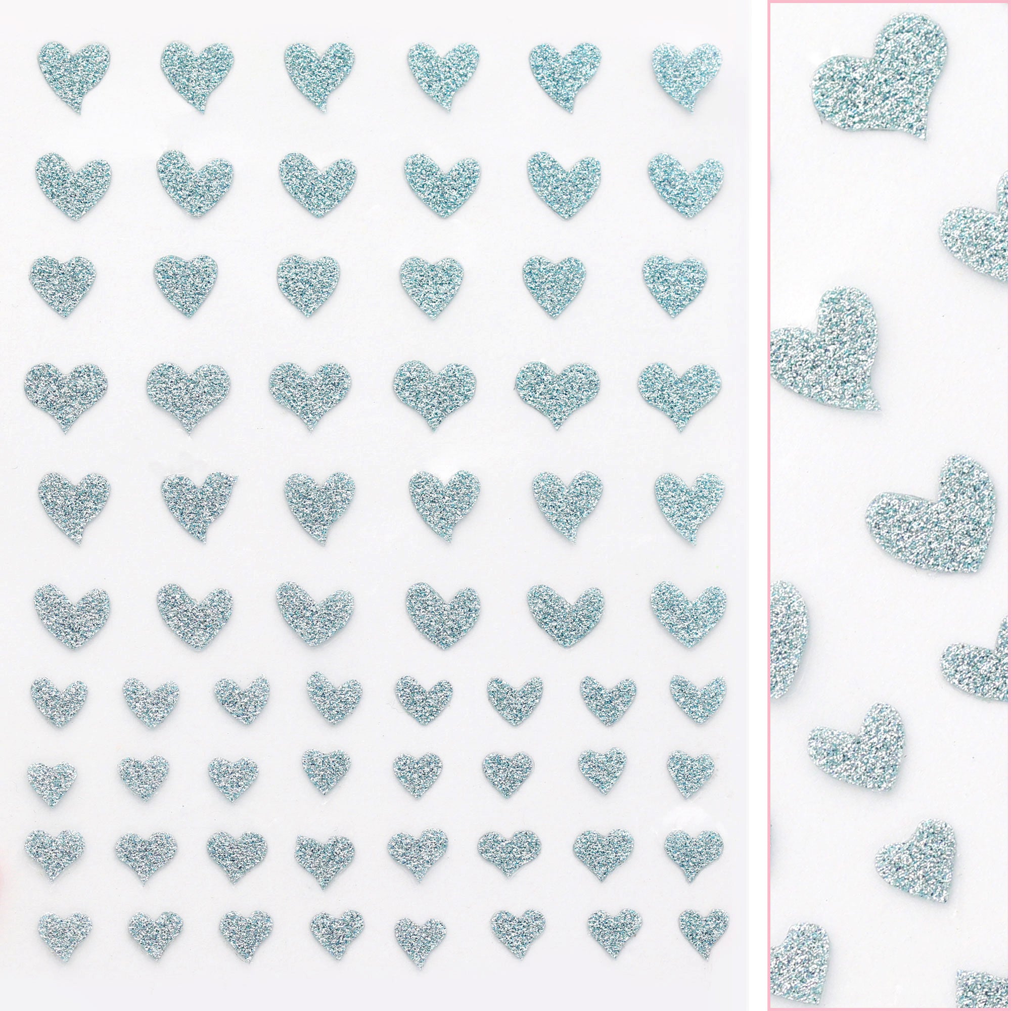 Twinkle Flash Glitter Nail Art Sticker / Hearts / Blue Twinkle Flash Glitter Nail Art Sticker / Hearts / Blue
