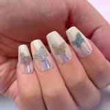 Twinkle Flash Glitter Nail Art Sticker / Butterfly / Blue Gold Silver Rose Gold