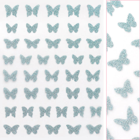 Twinkle Flash Glitter Nail Art Sticker / Butterfly / Blue