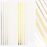 Thin Lines Nail Art Sticker / Gold Nail Decal Quality Metallic Design