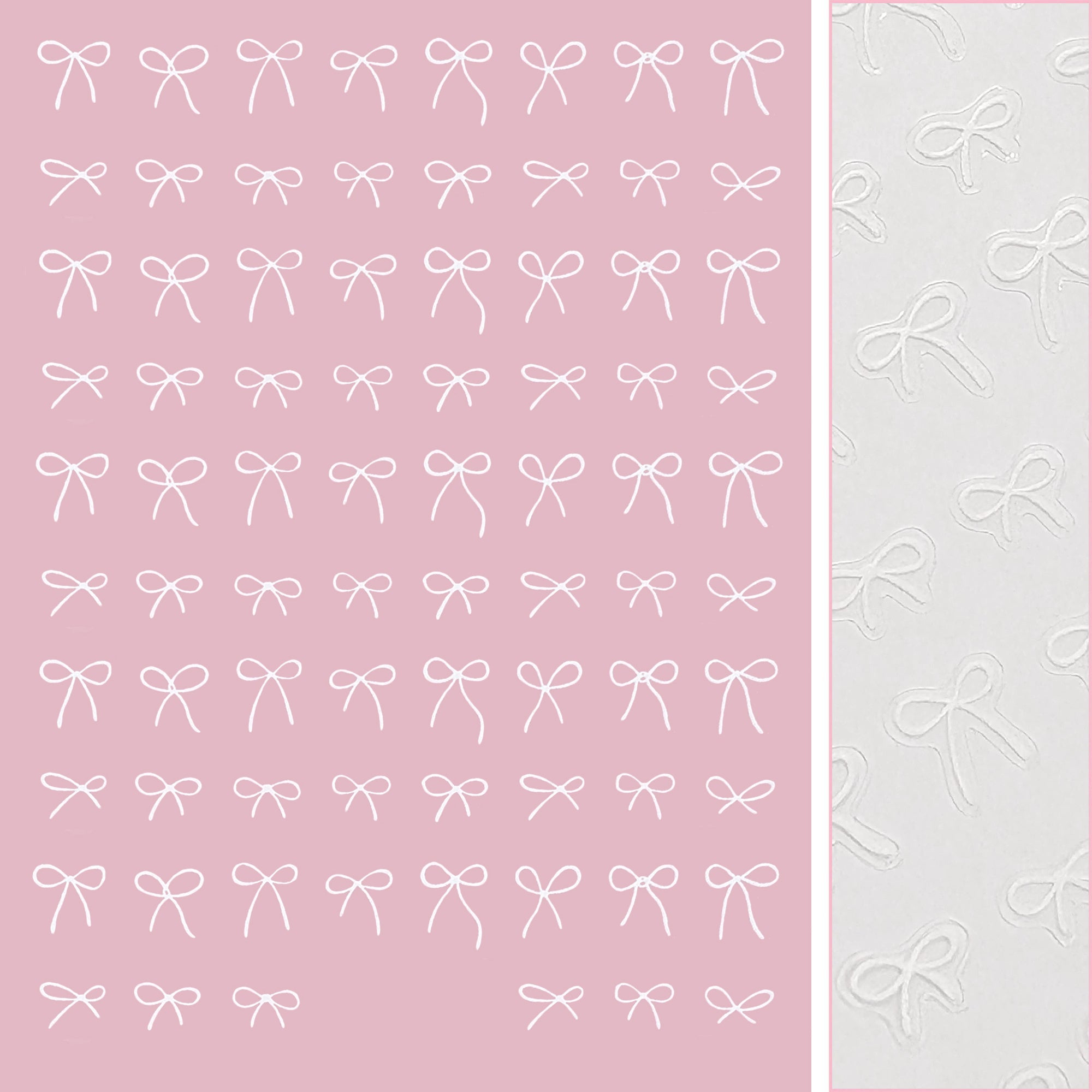 Kawaii Nail Art Sticker / Coquette Bows / White Ribbon Balletcore Valentine