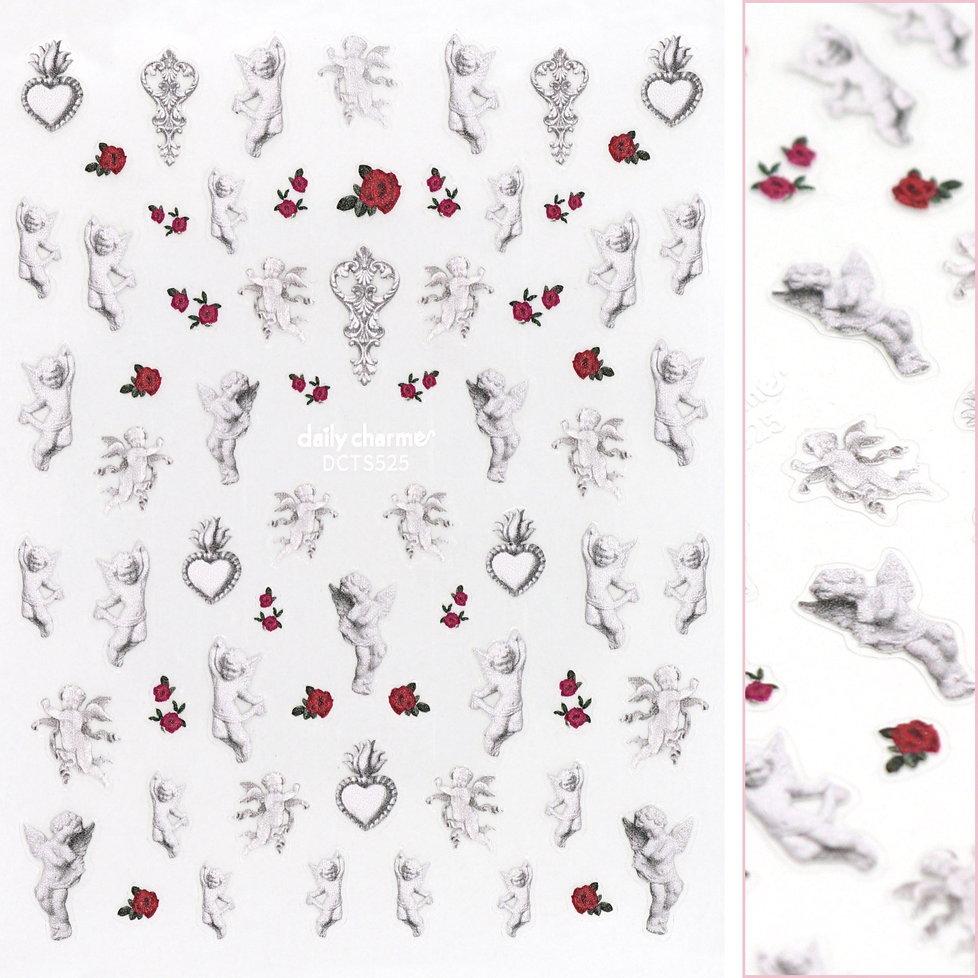3D Embossed Nail Art Sticker / Baroque Angel Premium 3D Embossed Nail Art Sticker / Baroque Angels