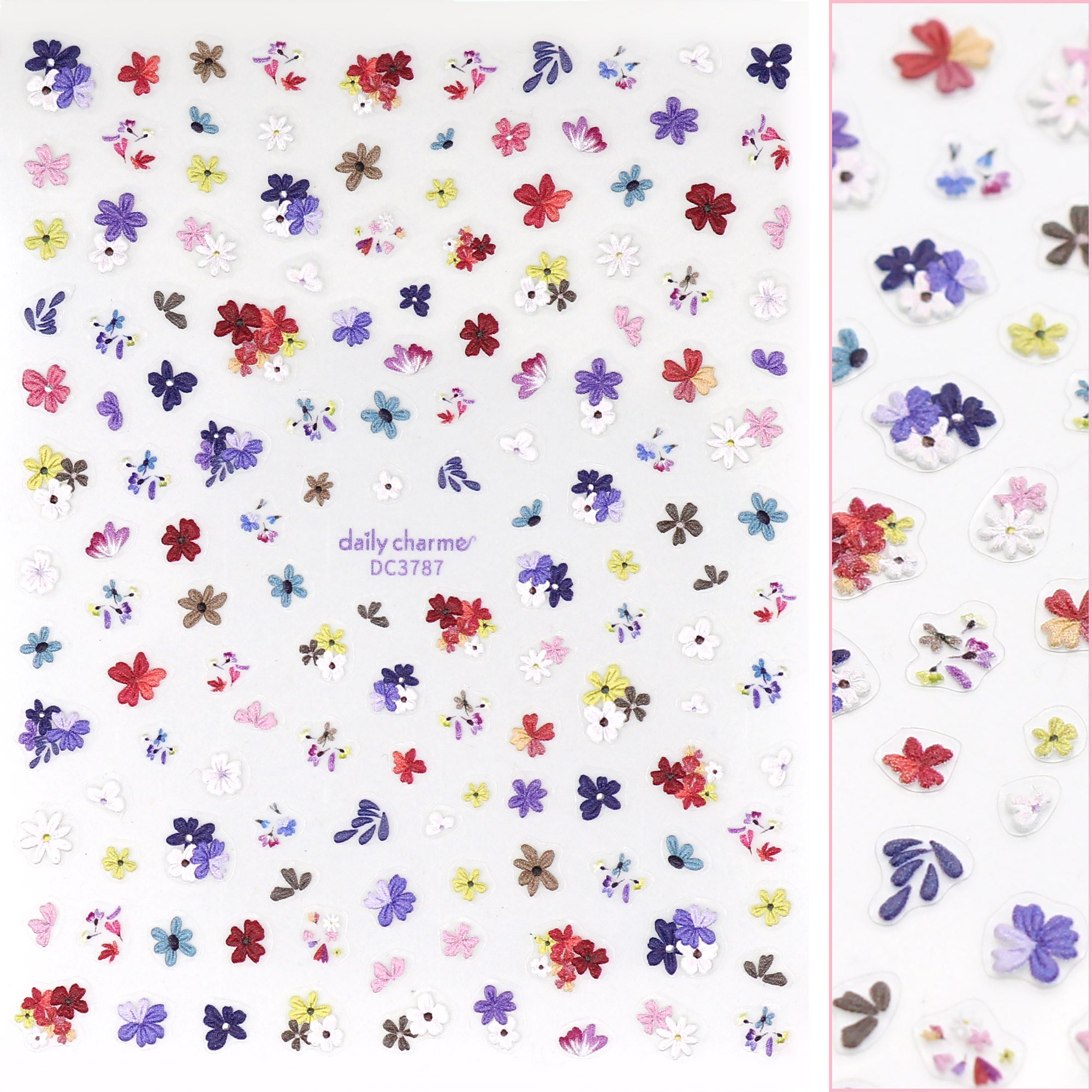 3D Embossed Nail Art Sticker / Petite Petals 3D Embossed Nail Art Sticker / Petite Petals/ Spring Nail Art / Florals / Summer / Decals / Garden