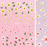3D Embossed Nail Art Sticker / Plumeria Blooms Pink White Yellow Flowers Hawaiian Tropical Summer Design