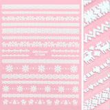 Holiday 3D Embossed Nail Art Sticker / Christmas Sweater / White Decal