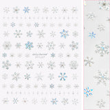 Holiday Bejeweled Nail Art Sticker / Pearly Holo Snowflake Pearly Holographic Design Cute Winter