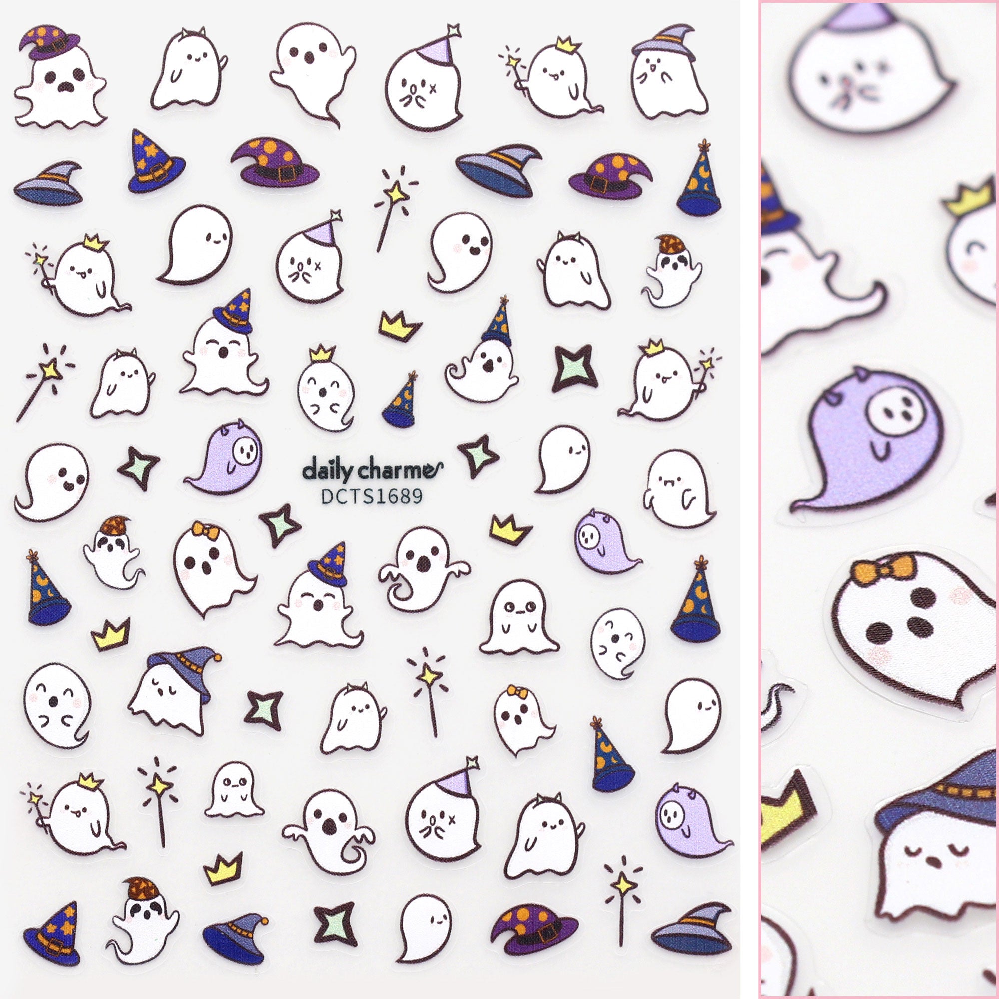 Spooky Halloween Nail Art Sticker / Boo-tastic Spooky Halloween Nail Art Sticker / Boo-tastic Ghost Cute Witch Decals
