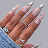 Daily Charme 3D Gummy Gelly | Clear Sculpting Gel for Nail Art Silver Chrome Design Nail Art