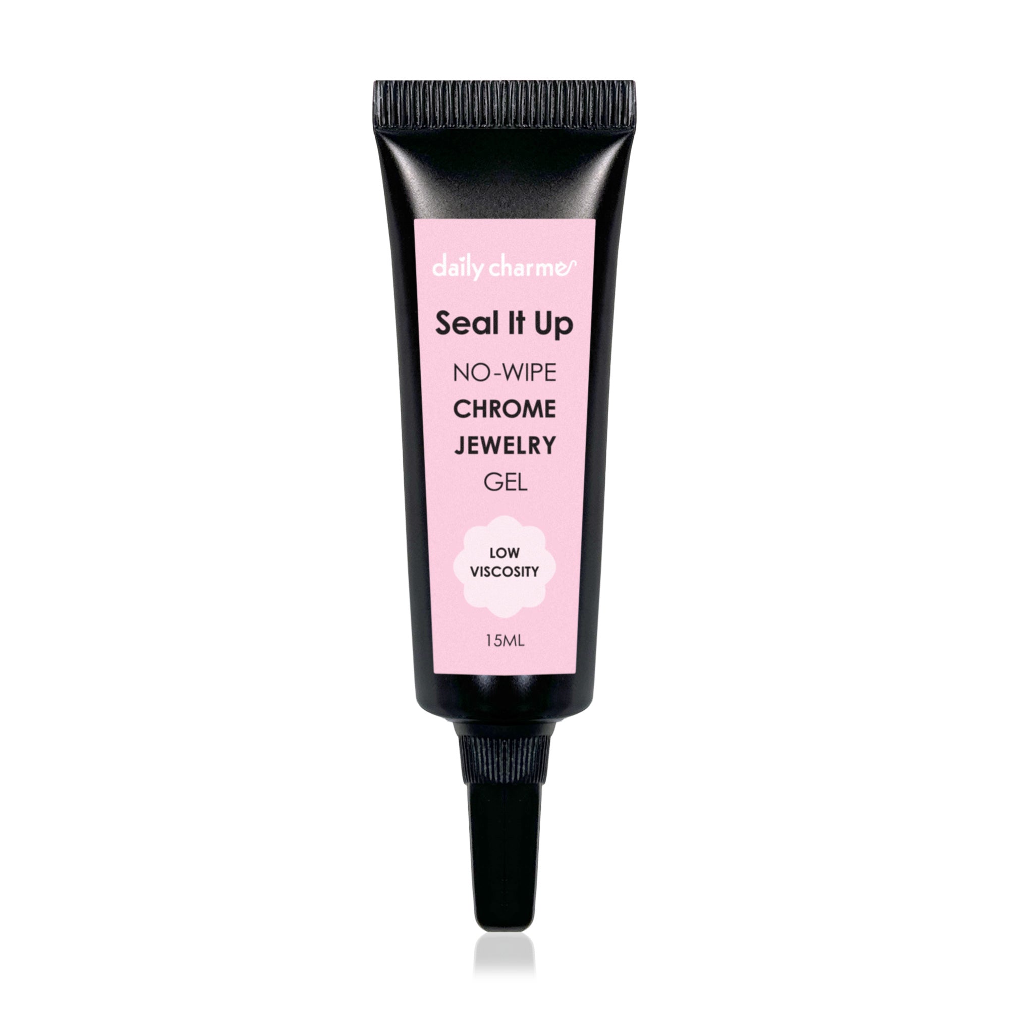 Daily Charme Seal It Up No-Wipe Chrome Jewelry Gel / Low Viscosity / 15ml Daily Charme Seal It Up No-Wipe Chrome Jewelry Gel / Low Viscosity / 15ml
