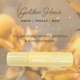 Daily Charme Aromatic 2-in-1 Cuticle Oil Roller / Golden Hour Lemon Citrus Scented Perfume