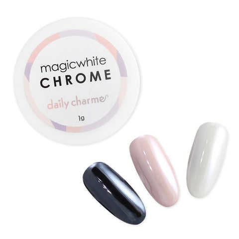 Magic White Chrome Powder Pearlescent Nail Art Daily Charme Glazed Donut