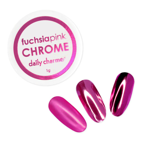 Mirror Fuchsia Hot Pink Chrome Powder Nail Pigment Best 2024 Hot Trendy Polish