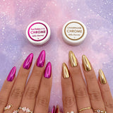 Mirror Fuchsia Hot Pink Chrome Powder Nail Pigment Best 2024 Hot Trendy Polish
