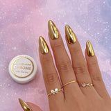 Mirror Champagne Gold Chrome Powder Nail Art Pigment Popular Classic Color 2024 New Viral