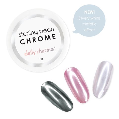 Sterling Pearl Chrome Powder Nail Art Best Quality White Pigment Supplies