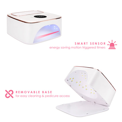 Daily Charme LITlumi Rechargeable Hybrid LED Lamp / White Salon Quality Professional Smart Low Heat Gel Polish Portable Wireless