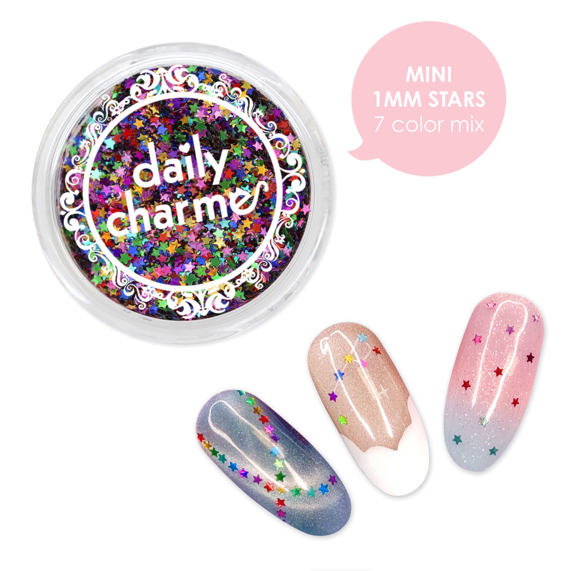 Mini Star Sprinkles Glitter Mix / Holo Rainbow Nail Art Mini Star Sprinkles Glitter Mix / Holo Rainbow Cute Colorful Summer July 4th Party
