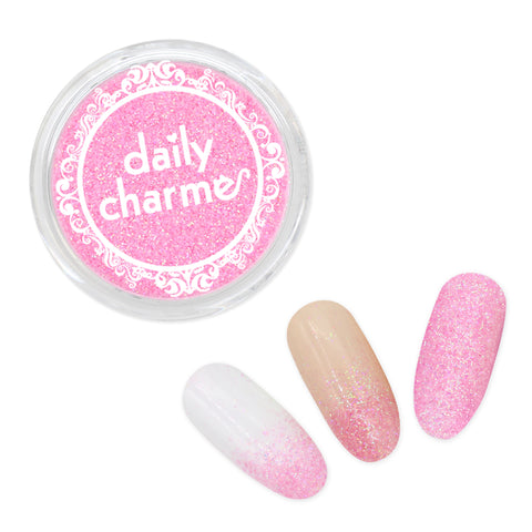 Iridescent Glitter Dust / Rosebud / Spring Nail Art / Pastel Pink