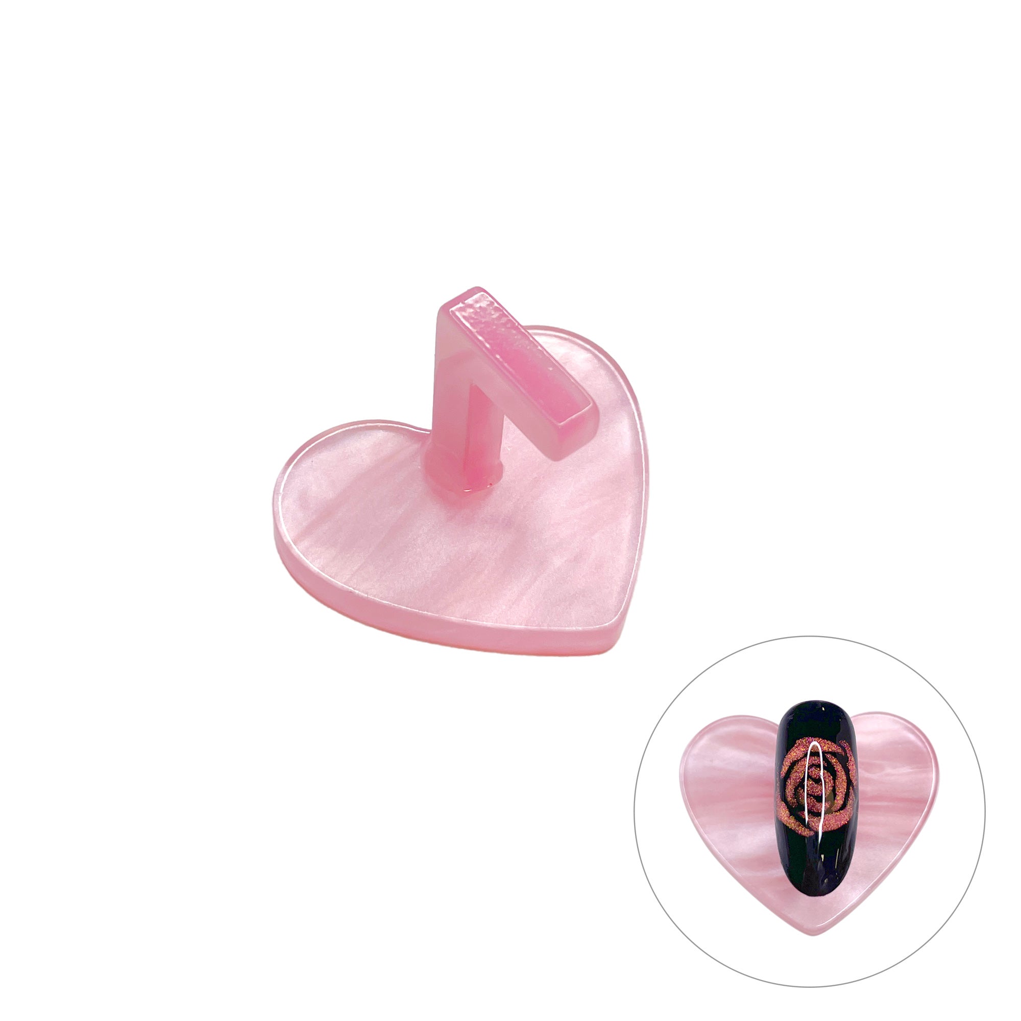 Heart Shaped Nail Tip Stand / Pink Heart Shaped Nail Tip Stand / Pink Musthave for Cat Eye Magnetic Polish