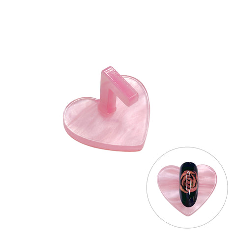Heart Shaped Nail Tip Stand / Pink Musthave for Cat Eye Magnetic Polish