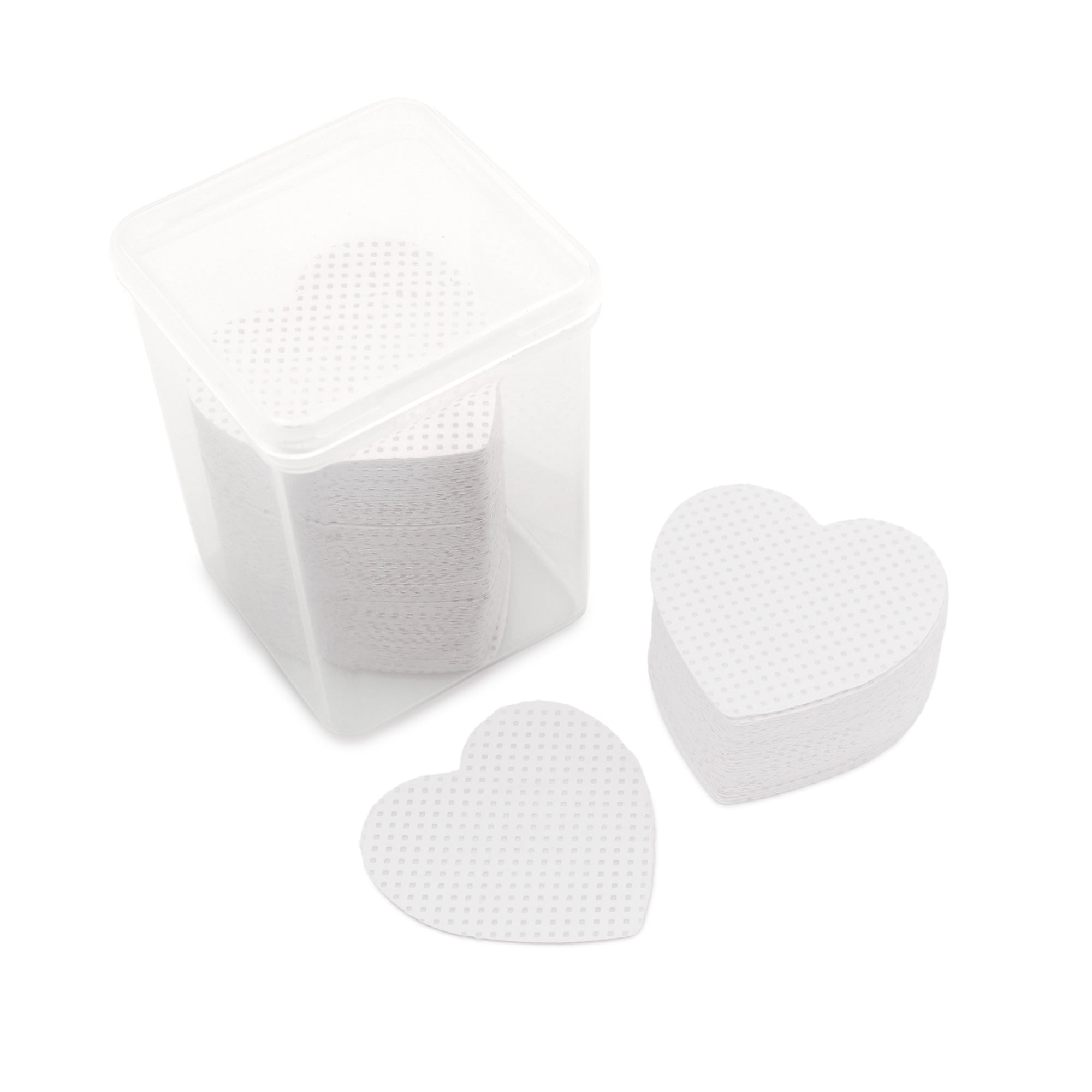 Heart-Shaped Nail Cleansing Wipe / White / 200pcs Heart-Shaped Lint Free Wipe / White / 200pcs Cute Professional Nail Supply