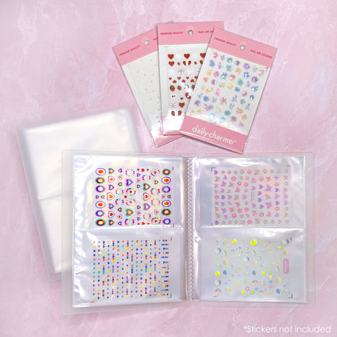 Nail Art Sticker Collection Album Clear Matte 80 Slots