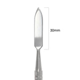 Stainless Steel Double-Sided Flat Cuticle Pusher & Nail Cleaner Tool