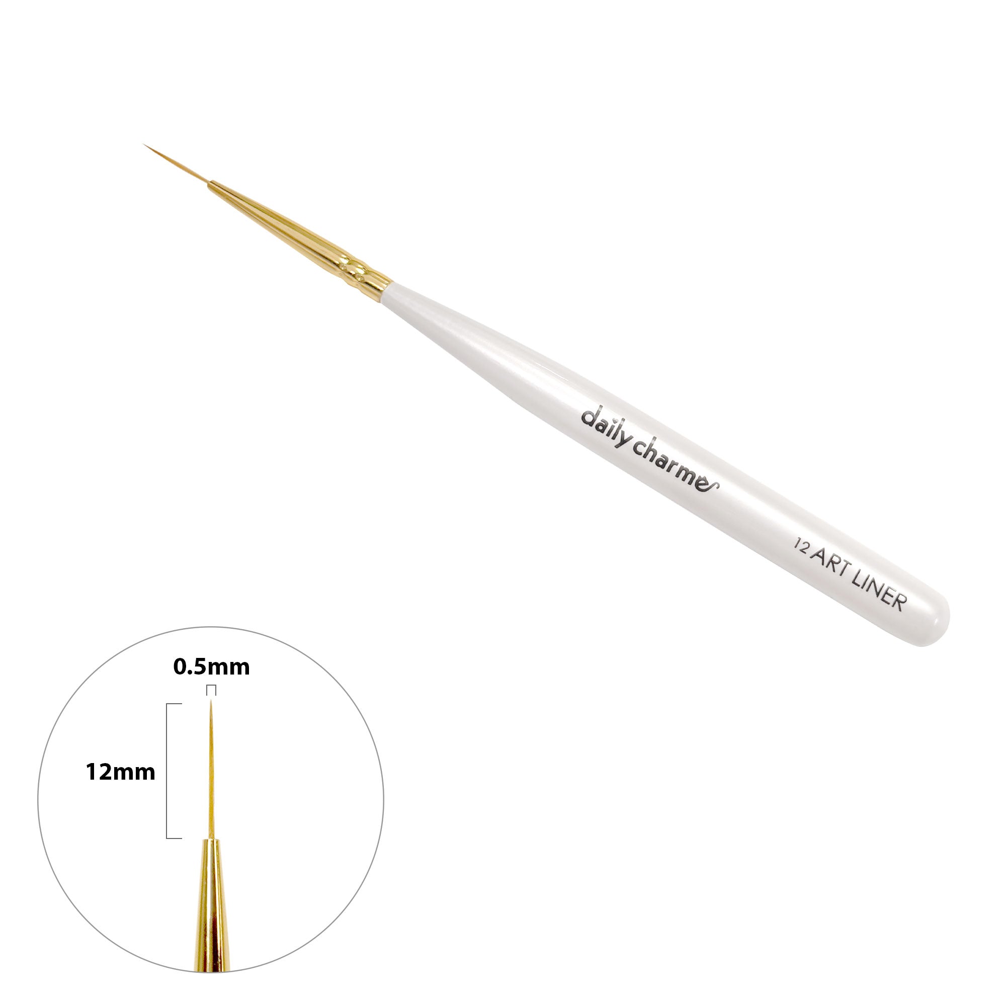 Daily Charme Nail Art Brush / 12 Art Liner Daily Charme Nail Art Brush Art Liner Mananails Japanese Nail Tool Fine Detailed