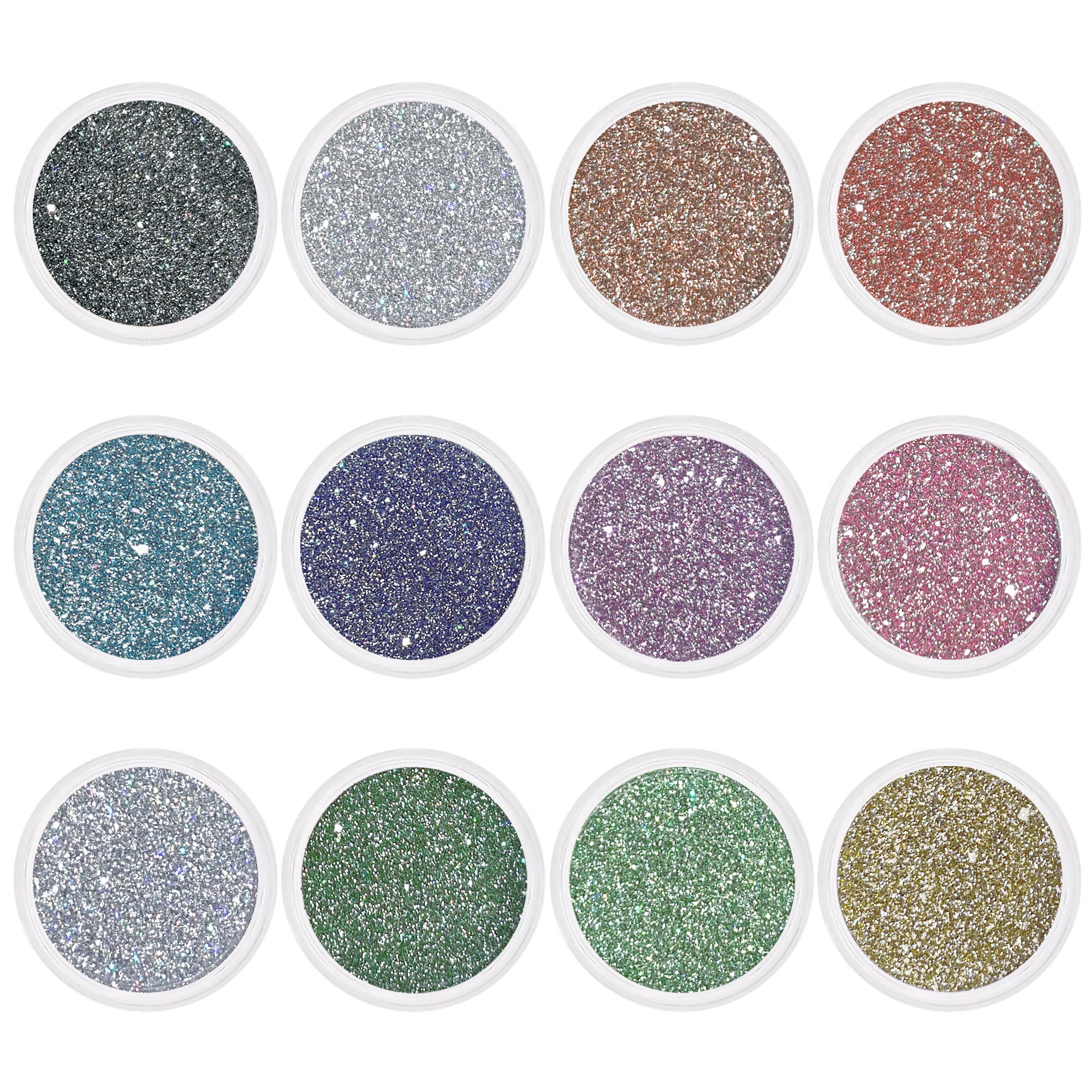 Colorful Twinkle Flash Glitter Set / 12 Jars Colorful Twinkle Flash Glitter Set / 12 Jars Nail Art Decor Supplies Quality Super Shinny