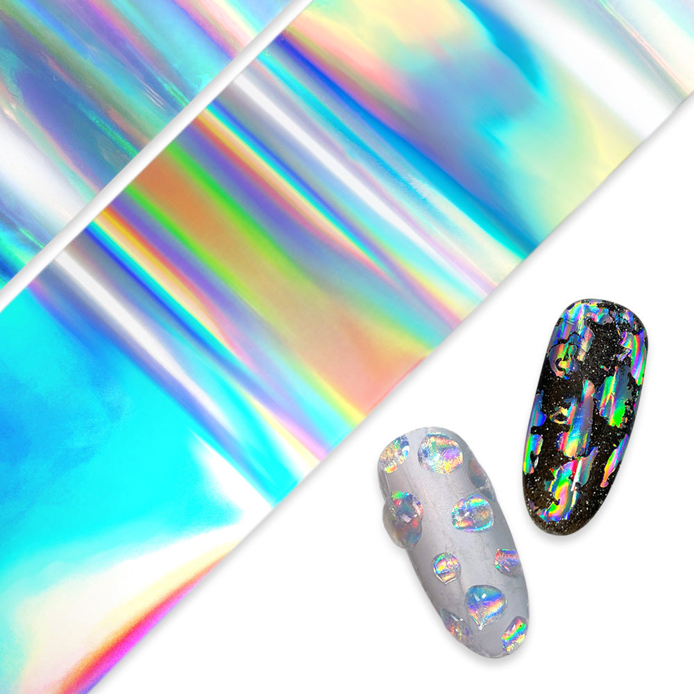 Nail Art Foil Paper / Holographic Silver Nail Art Foil Paper / Holographic Silver Trendy Silver