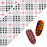 Nail Art Foil Paper / Gingham Check Plaid Fall Trend Tartan Pattern Clear