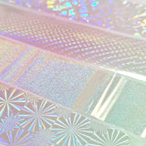 Nail Art Foil Box / 6 Designs / Holo Glass Iridescent