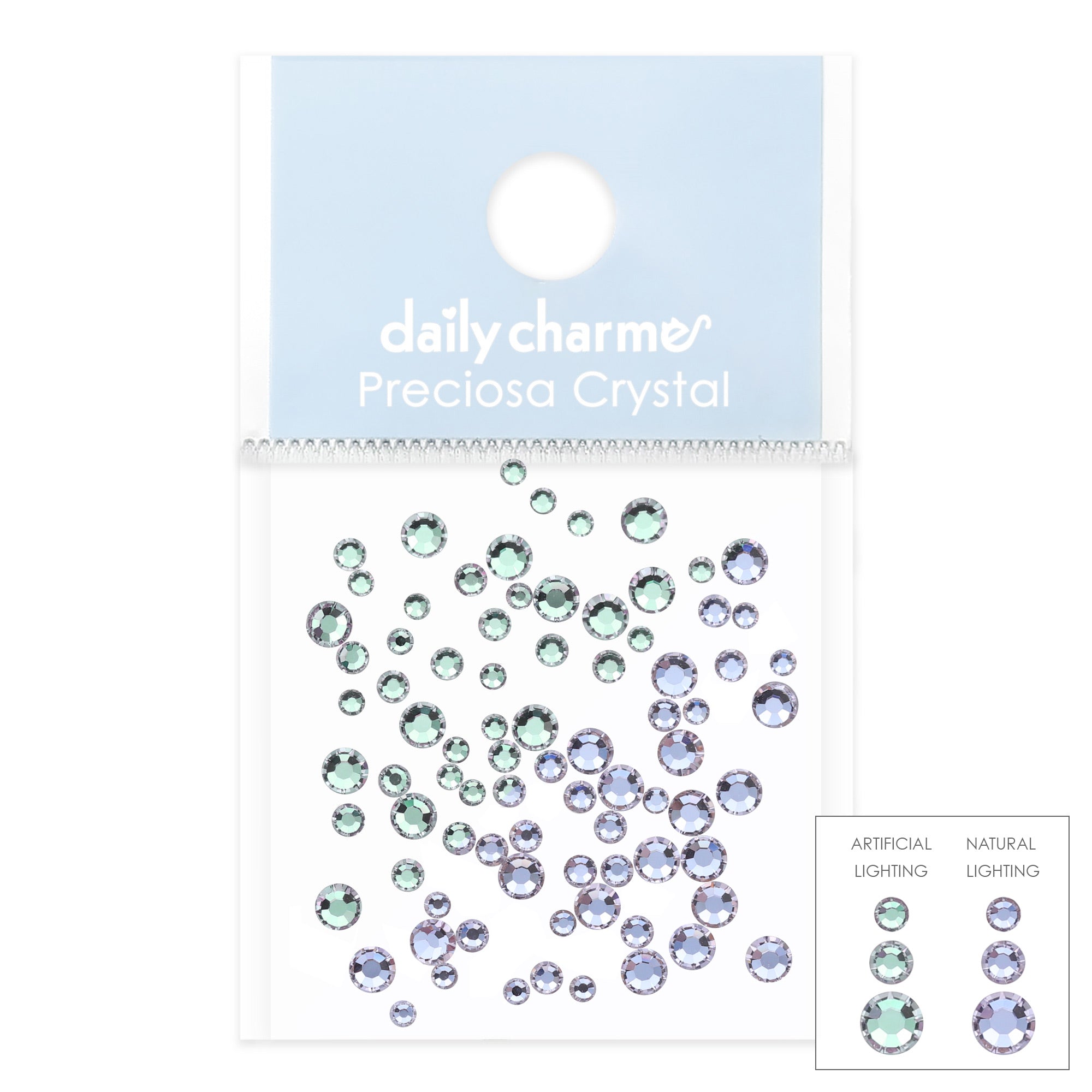 Preciosa Round Flatback Rhinestone / Mesmera Preciosa Round Flatback Rhinestone / Mesmera Color Changing Magical Crystal for Nail Art Green Purple UV Chameleon