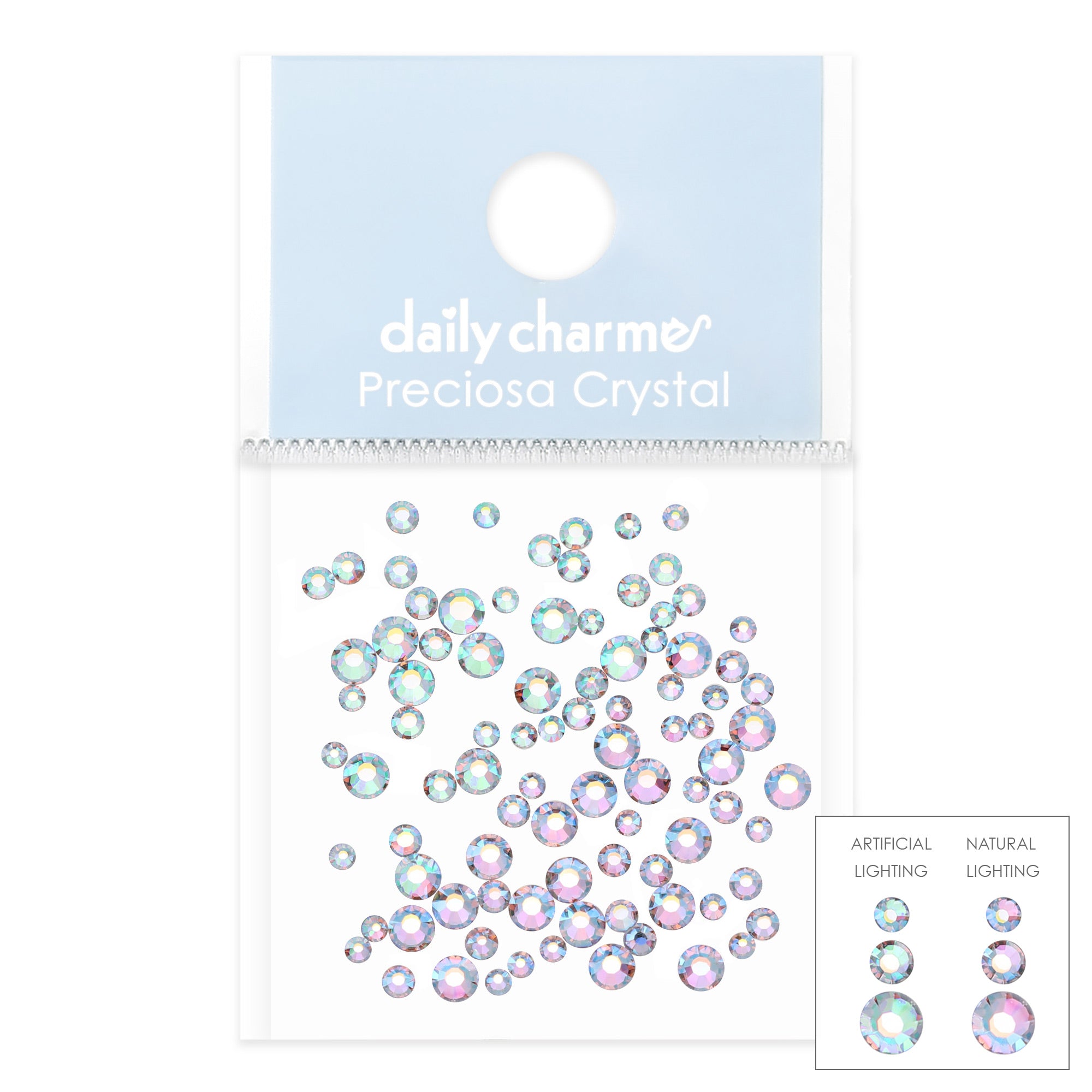 Preciosa Round Flatback Rhinestone / Mesmera AB Preciosa Round Flatback Rhinestone / Mesmera AB Color Changing Chemeleon Crystal for Nail Art Purple to Mint Green
